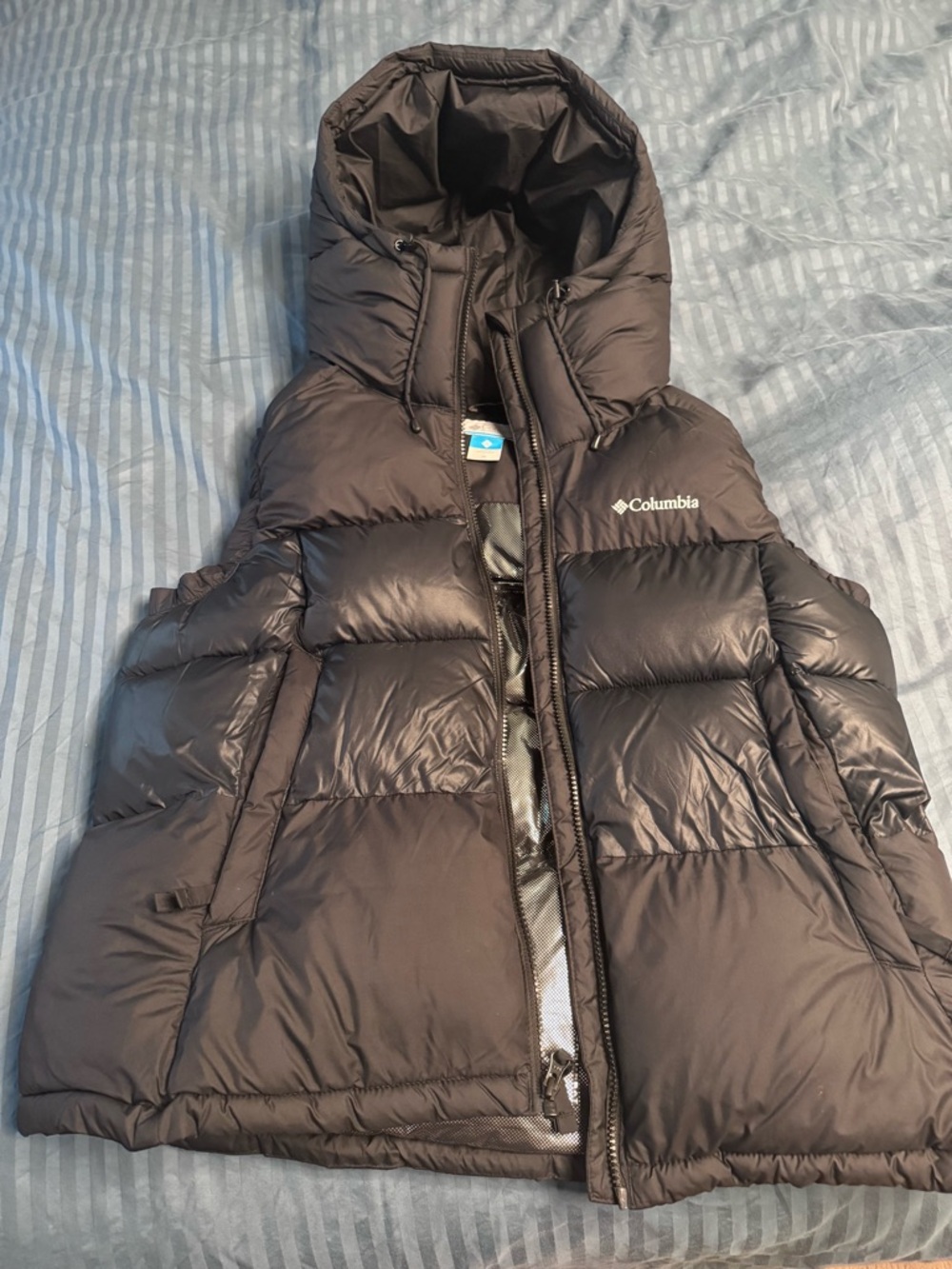 Columbia Kids Black Puffer Hooded Vest